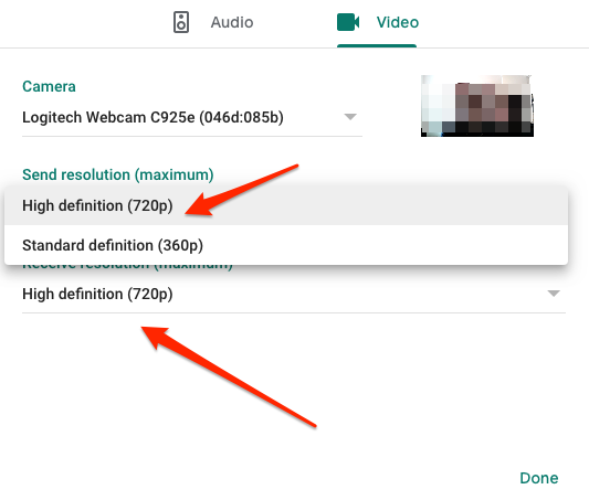 webcam settings windows 8.1